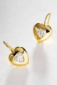 Goldbug Collection Puffy Heart Drop Earrings