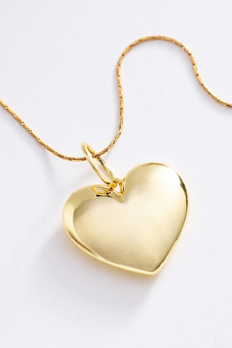 Goldbug Puffy Heart Charm