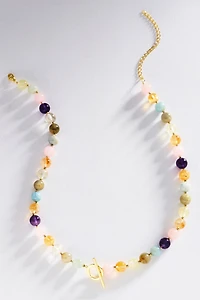 Goldbug Collection Gemstone Toggle Necklace