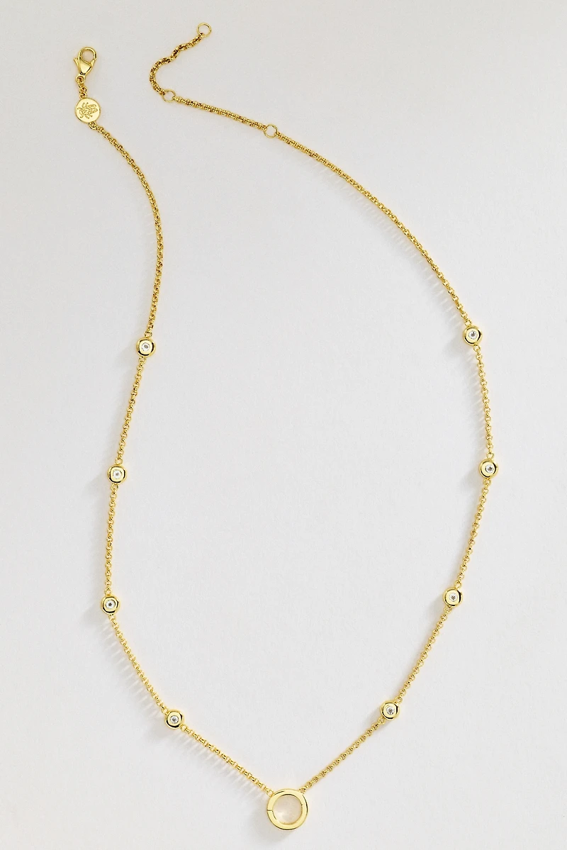 Goldbug Collection Bezel Charm Necklace