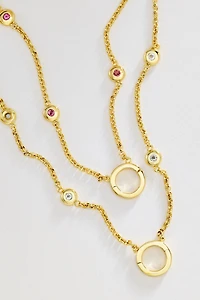Goldbug Collection Bezel Charm Necklace