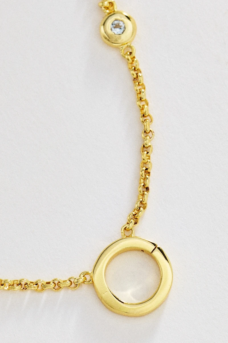 Goldbug Collection Bezel Charm Necklace