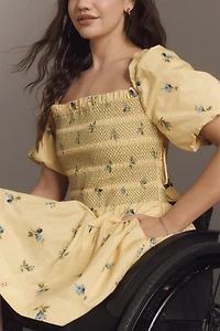 The Adaptive Somerset Smocked Mini Dress