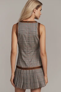Find Me Now Glastonbury Vest Pleated Mini Dress