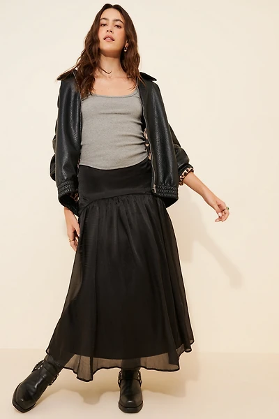 Hutch Drop Waist Midi Skirt