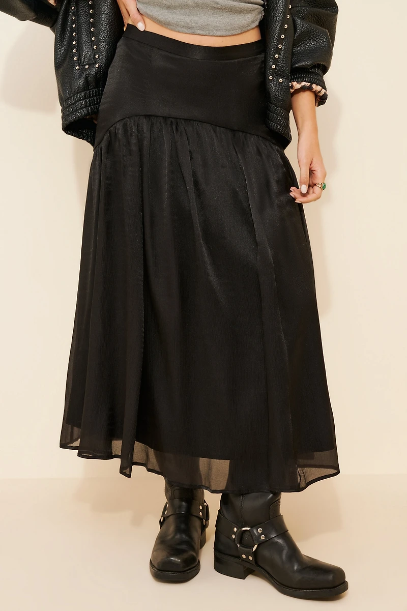Hutch Drop Waist Midi Skirt