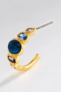 By Anthropologie Stone Hoop Earrings