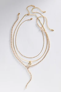 By Anthropologie Shades of Sea Layered Necklaces Set