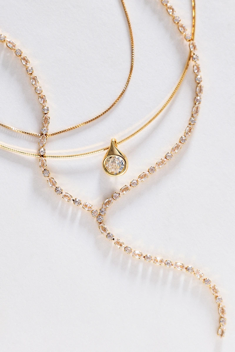By Anthropologie Shades of Sea Layered Necklaces Set