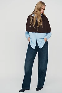By Anthropologie Cropped Funnel-Neck Poncho