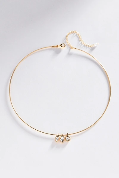 By Anthropologie Crystal Bezel Collar Necklace