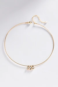 By Anthropologie Crystal Bezel Collar Necklace