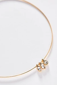 By Anthropologie Crystal Bezel Collar Necklace