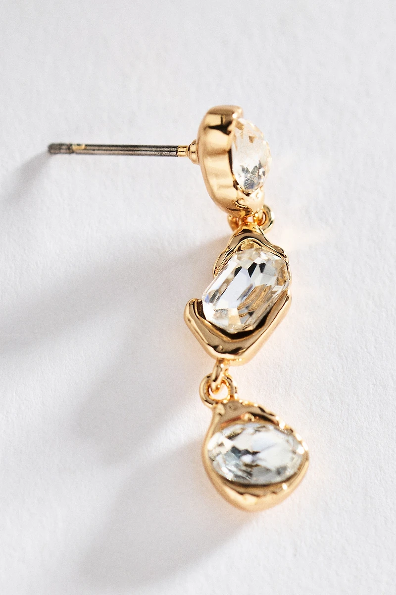 By Anthropologie Trifecta Crystal Earrings