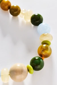 By Anthropologie Chunky Beaded Rainbow Necklace