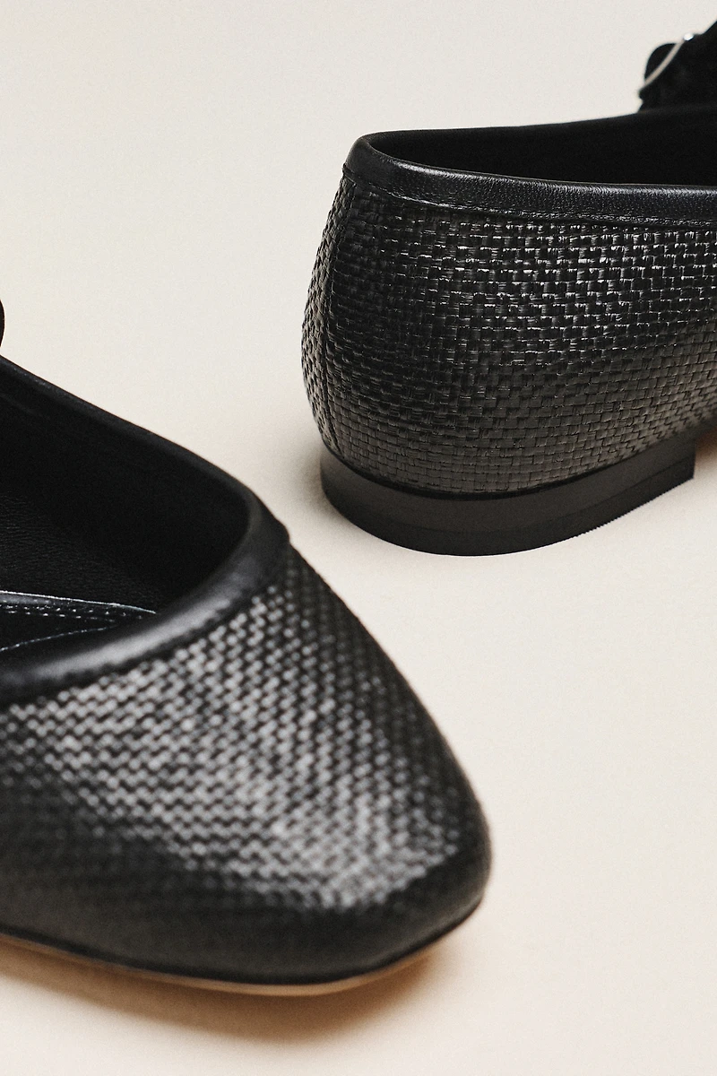 PAIGE Jackson Raffia Mary Janes