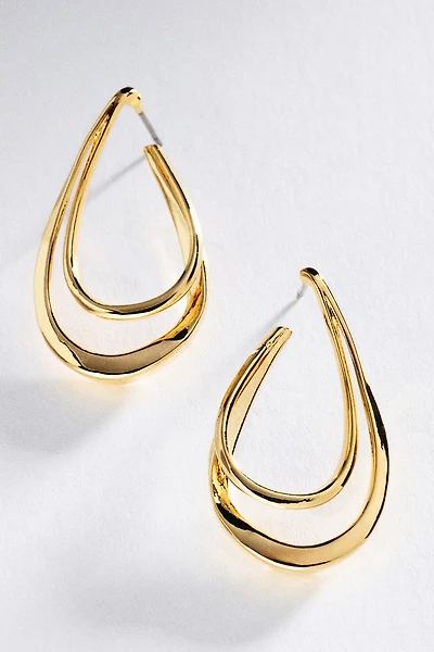 By Anthropologie Layered Teardrop Hoop Earrings