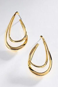 By Anthropologie Layered Teardrop Hoop Earrings