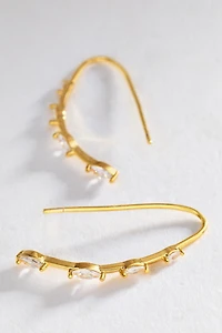 By Anthropologie Crystal Threader Earrings