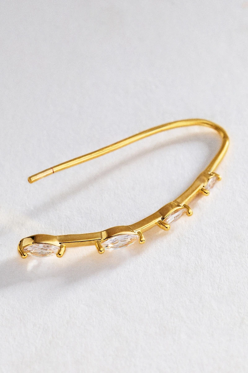 By Anthropologie Crystal Threader Earrings