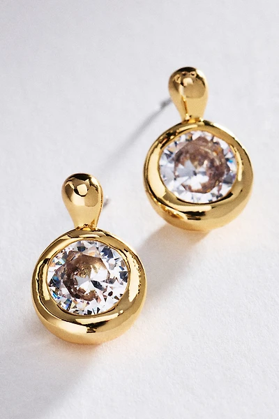 By Anthropologie Bezel Crystal Post Earrings