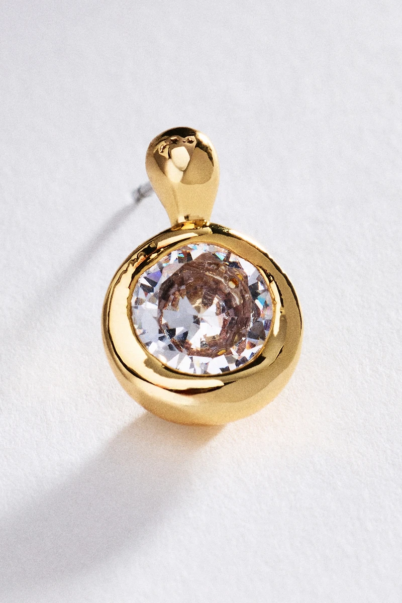 By Anthropologie Bezel Crystal Post Earrings
