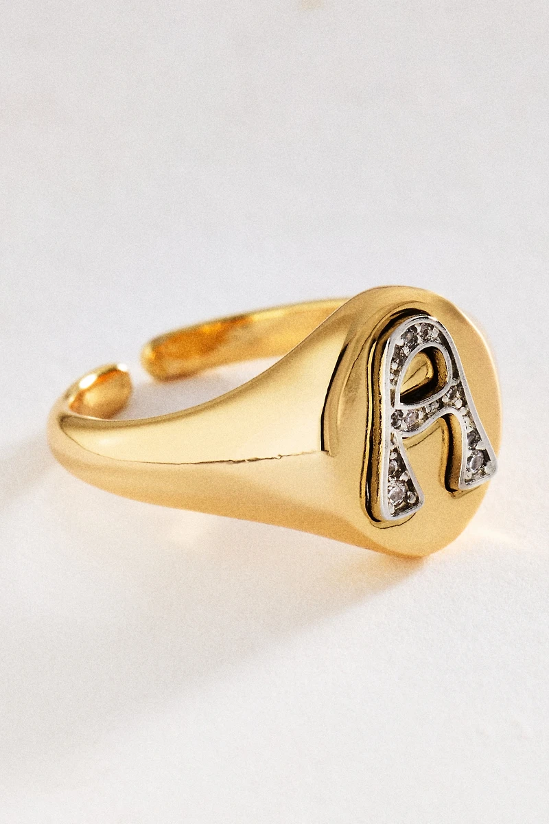 Signet Monogram Ring
