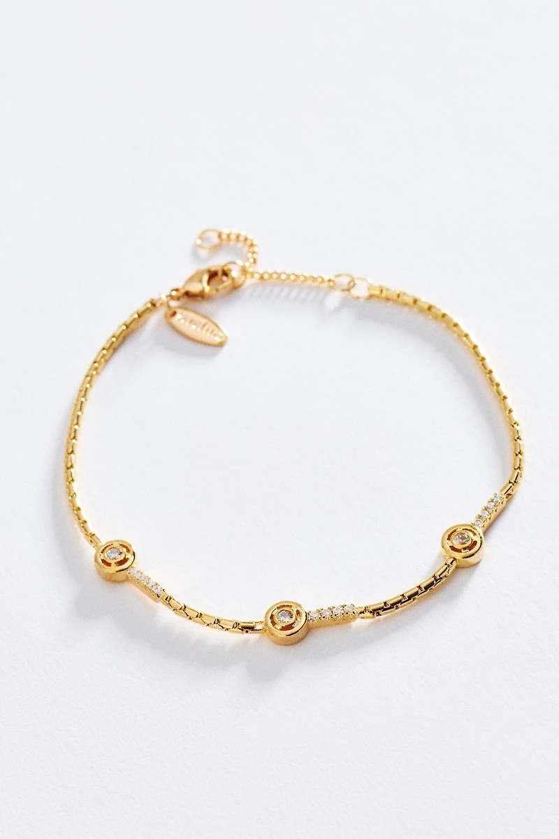 By Anthropologie Delicate Crystal Cluster Bracelet