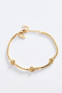 By Anthropologie Delicate Crystal Cluster Bracelet