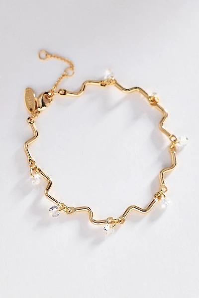 By Anthropologie Swirled Crystal Bracelet