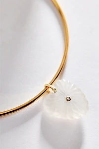 Stone Heart Pendant Collar Necklace