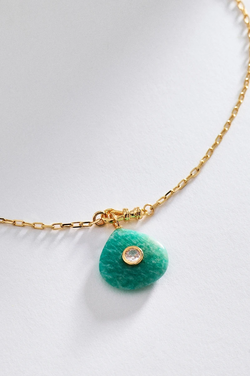 By Anthropologie Delicate Stone Necklace