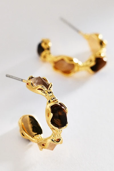By Anthropologie Lattice Hoop Earrings
