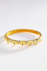 Awe Inspired Sapphire Armor Hinge Cuff Bracelet