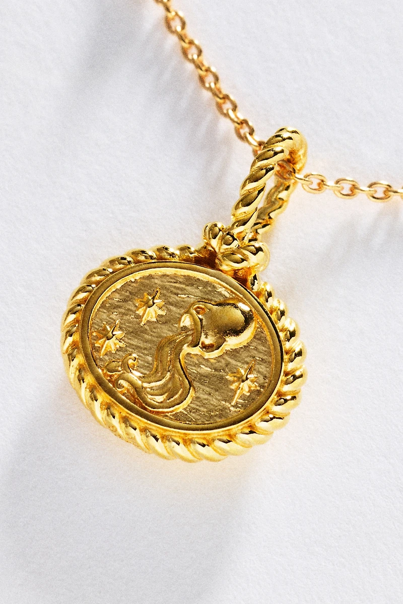 Awe Inspired Zodiac Gemstone Pendant Necklace