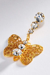 The Pink Reef Filagree Butterfly Drop Earrings