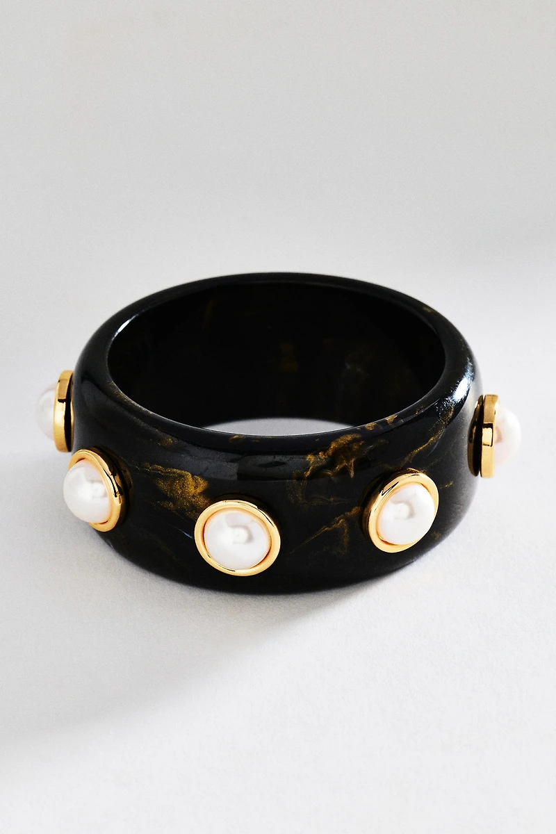 By Anthropologie Pearl Stud Bangle