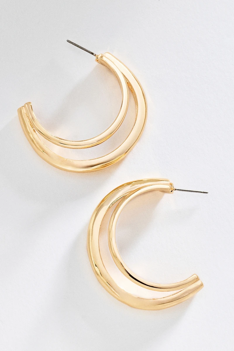 By Anthropologie Crescent Hoop Earrings