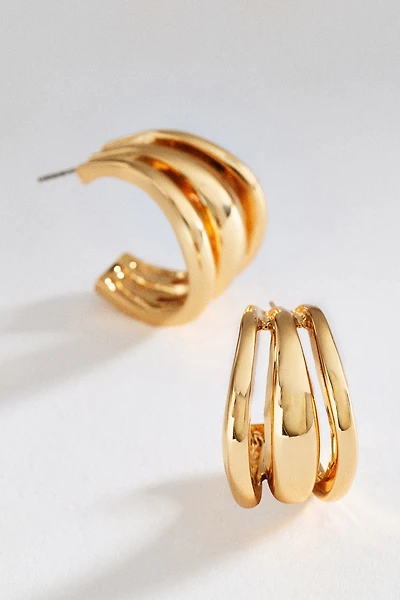 By Anthropologie Triple Hoop Earrings