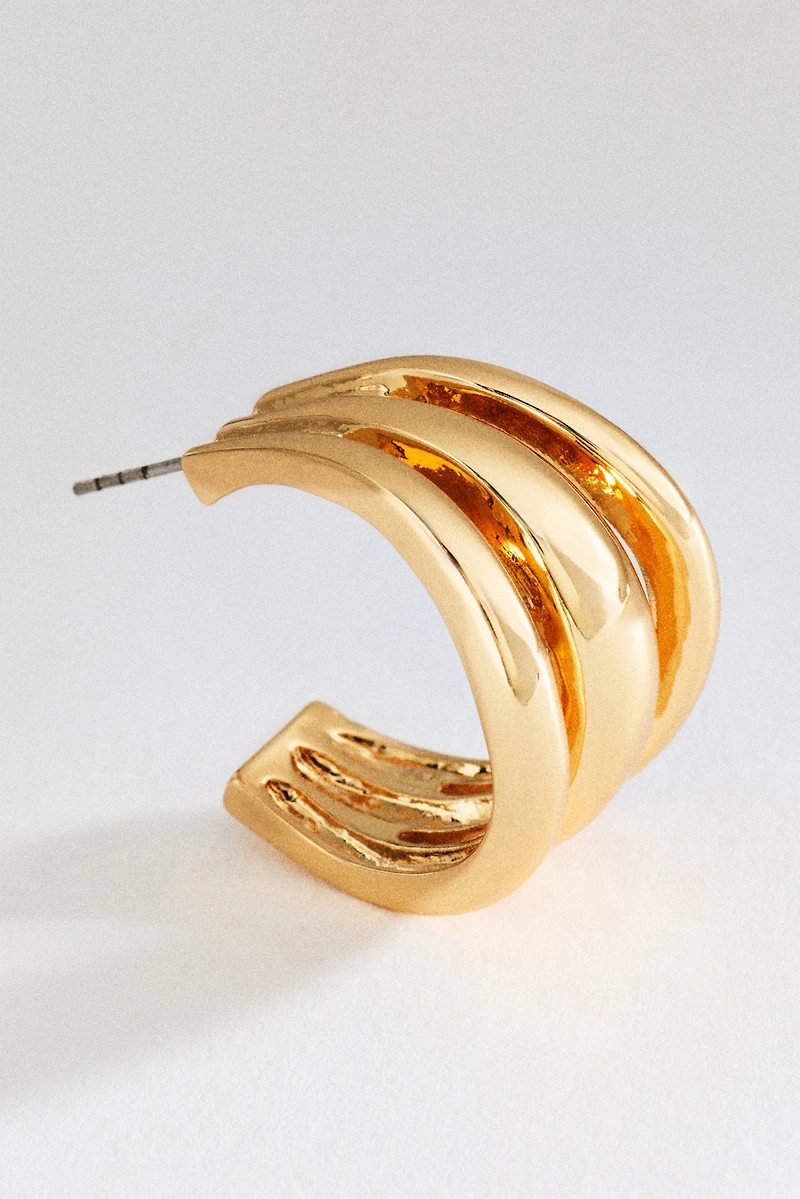 By Anthropologie Triple Hoop Earrings