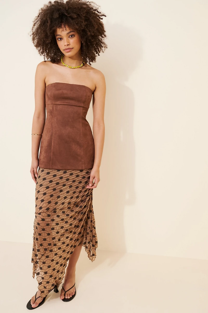 en elly Sleeveless Longline Tube Top