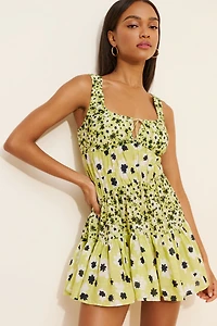 Celandine Floral Scoop Neck Mini Dress