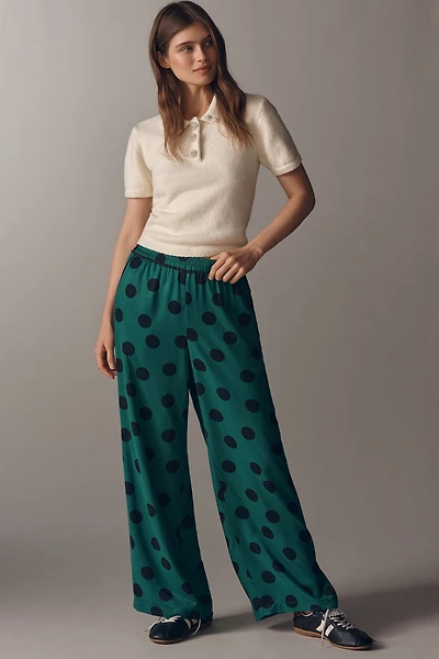 Maeve The Brooklin Printed Wide-Leg Pull-On Pants