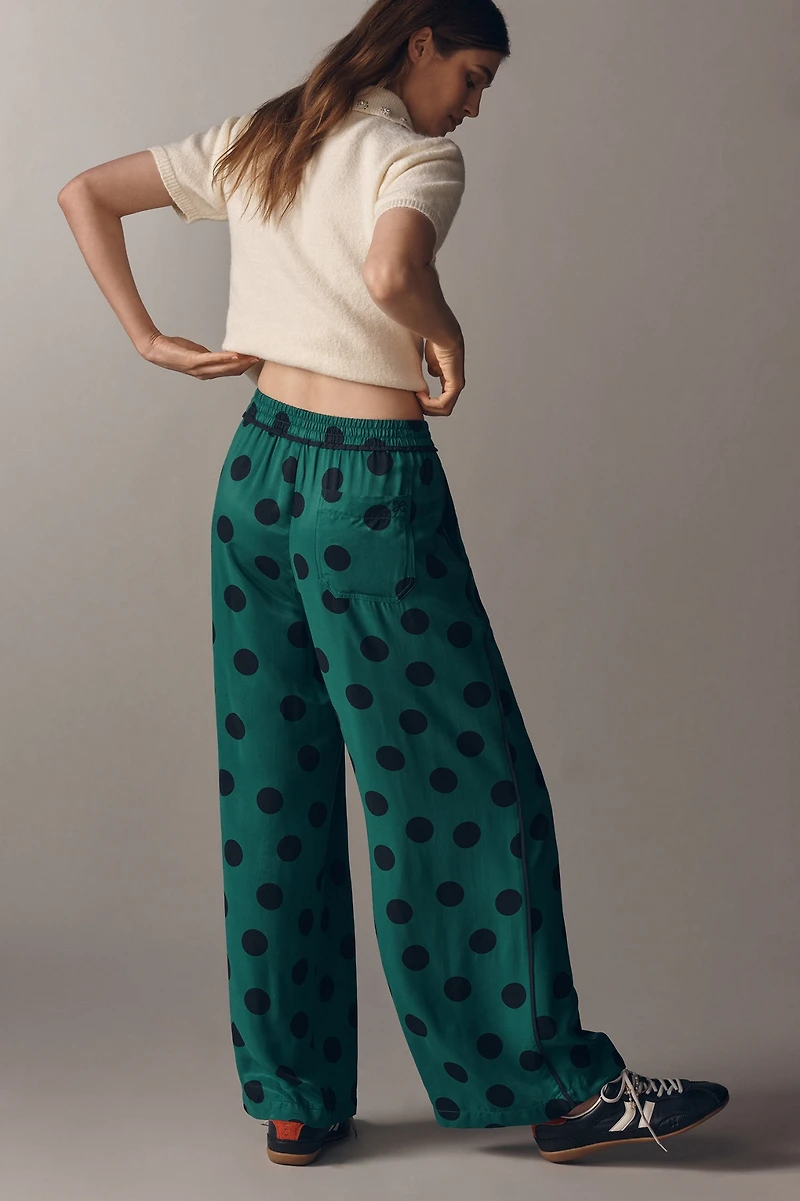 Maeve The Brooklin Printed Wide-Leg Pull-On Pants