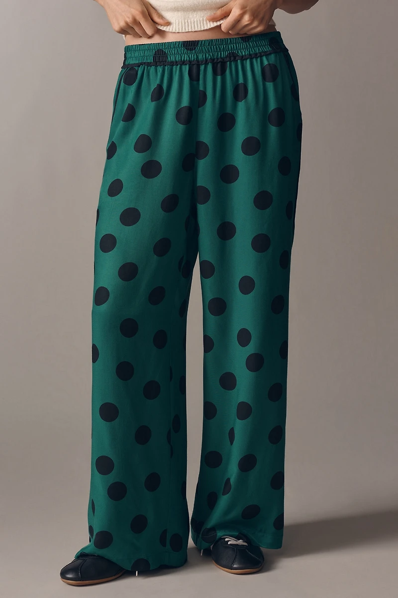 Maeve The Brooklin Printed Wide-Leg Pull-On Pants