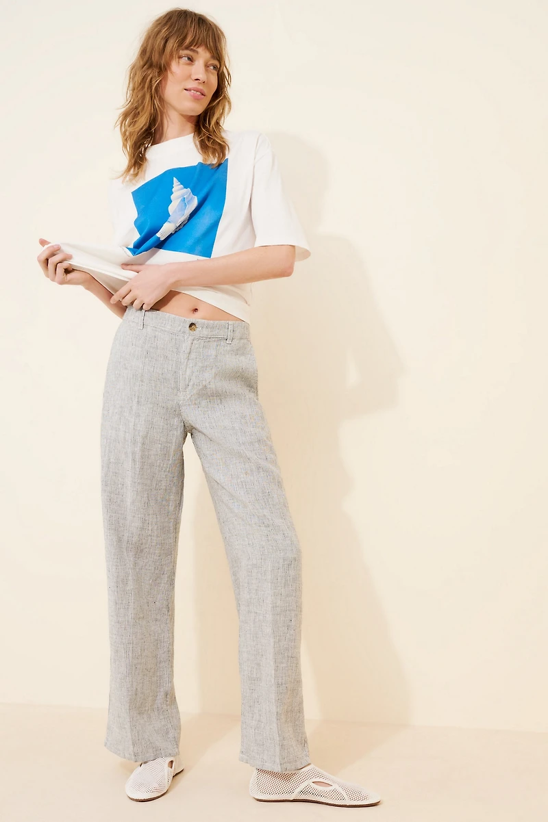 Madewell Zoe Wide Leg Linen Trousers