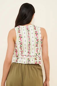 Rachel Antonoff Linen Blend Barry Vest