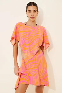 Flat White Pointed Scarf Top