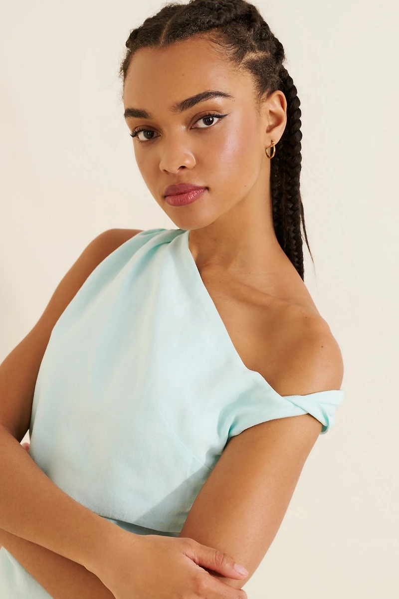 Extro Vert Nellie Linen Blend Mini Dress