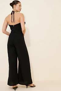 Especia Halter Wide Leg Jumpsuit